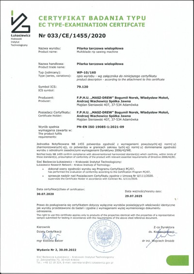 Certyfikat Wielopiła